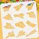 FINGERINSPIRE Paper Airplane Stencil 11.8x11.8inch Reusable Cartoon Airplane Designs Painting Template 12 Styles Airplanes Pattern Stencil for Painting on Wall DIY-WH0391-0415-3