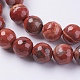 Chapelets de perles en jaspe rouge naturel G-G542-6mm-15-3