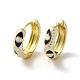 Серьги-кольца из латуни с покрытием из настоящего 18-каратного золота «конский глаз» EJEW-Q797-07G-04-1