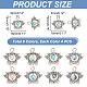 Arricraft 4 ensembles de pendentifs en alliage de zinc FIND-AR0003-73-2