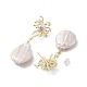 Boucles d'oreille en perles naturelles EJEW-P256-19G-2