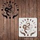 FINGERINSPIRE Snake Drawing Painting Stencils Templates (11.8x11.8inch) Plastic Lifting Hands Stencils Decoration Square Moon and Star Stencils for Painting on Wood DIY-WH0172-384-2