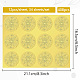 34 foglio di adesivi mandala autoadesivi in lamina d'oro in rilievo DIY-WH0509-015-2