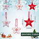 CRASPIRE 6Pcs 3 Colors Star with Snowflake Felt Fabric Pendant Christmas Hanging Ornament Christmas Tree Pendant Pentagram Decor Decoration Xmas Felt Crafts for Party Accessory HJEW-CP0001-09-2