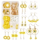 SUNNYCLUE 198Pcs DIY Yellow Flower Style Earring Making Kits DIY-SC0014-88-1