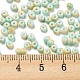 Perles de rocaille en verre de couleurs opaques bicolores SEED-E005-02B-3