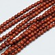 1 Strand Dyed Saddle Brown Round Synthetic Turquoise Beads Strands X-TURQ-G106-6mm-02J-1
