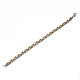 Ионное покрытие (ip) двухцветный византийский браслет-цепочка из нержавеющей стали 201 для мужчин и женщин BJEW-S057-95B-2