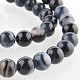 Chapelets de perles rondes en pierre d'agate naturelle G-E233-04-1