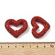 Бусины из полимерной глины в форме сердца со стразами CLAY-NH0001-09A-10-4
