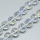 Chapelets de perles en verre électroplaqué EGLA-S137-08-1