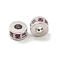 Perles de placage en laiton avec zircone cubique de micro pave KK-A196-04P-2