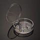 Flat Round Shaped Plastic Clear Jewelry Bead Containers CON-M002-01-2