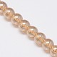 Electroplate Crystal Glass Round Beads Strands EGLA-F037-10mm-A01-1