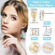 CREATCABIN 1 Box 100Pcs 18K Gold Plated Teardrop Stud Earring Posts 2 Color Stainless Steel Earring with Loop Findings 100pcs Open Jump Ring Plastic Ear Nuts for DIY Jewelry Making(Gold/Silver) STAS-CN0001-11-2