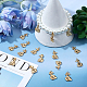 Beebeecraft 50Pcs/Box Rabbit Easter Bunny Charms 18K Gold Plated Bunny Egg Pendants Jewelry Findings Earrings Necklace Bracelet DIY Craft FIND-BBC0001-37-5