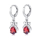 Platinum Tone Stainless Steel Dangle Earrings EJEW-EE0002-04A-1