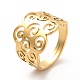 Ion Plating(IP) 201 Stainless Steel Cloud Adjustable Ring for Women RJEW-F131-01G-1