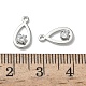 Подвески-слезинки из латунного микропаве из кубического циркония KK-Z136-02P-3