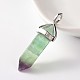 Natural Fluorite Double Terminated Pointed Pendants G-J261-B16-2