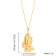 Pray Hands Stainless Steel Pendant Necklace with Cable Chains HT9511-1-2