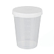 計量カッププラスチック工具  目盛り付きカップ  ホワイト  4.85x4.5x5.9cm  容量：50ml（1.69fl.oz） AJEW-P092-02-2