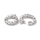 Rhodium Plated 925 Sterling Silver Micro Pave Cubic Zirconia Twister Clasps STER-K176-16P-2