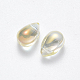 Transparent Spray Painted Glass Charms GLAA-R211-03-D03-2