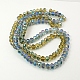 Chapelets de perles en rondelles facettées en verre électrolytique EGLA-D020-8x5mm-M-1