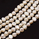Fili di perle di perle d'acqua dolce coltivate naturali PEAR-N002-04-1