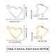 UNICRAFTALE 100pcs Golden & Stainless Steel Color Heart Charm Hypoallergenic Metal Charms Stainless Steel Pendants Set Charm 1mm Small Hole for Jewelry Making STAS-UN0015-86-4