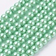 Umweltfreundliche runde Perlenstränge aus gefärbtem Glasperlen HY-A002-4mm-RB008N-1