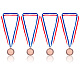 4Pcs Alloy Blank Medal AJEW-FG0002-70R-1