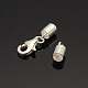 Rhodium Plated 925 Sterling Silver Lobster Claw Clasps STER-L018D-06-2