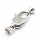925 Sterling Silver Cubic Zirconia Lobster Claw Clasps STER-I016-117P-1