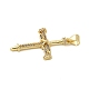 Латунные микро проложить кубического циркония подвески KK-P293-21B-G-2