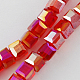 Chapelets de perles en verre électroplaqué EGLA-R030-2x2mm-01-1