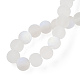 Brins de perles de verre dépoli transparent GLAA-T032-T8mm-MBB13-4