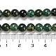 Naturelles mousse rondes en agate perles brins G-S151-6mm-2