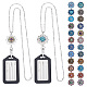 DELORIGIN Fashion Women Office Lanyard ID Badges Holder Jewelry Lanyard Necklace with 24Pcs Interchangeable Breakaway Snap Buttons Charms Pendent Lanyard Badge Necklace Lanyards for Teachers DIY-DR0001-04-1