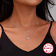 925 Sterling Silver Moon and Star Pendant Necklaces AZ0813-1-4