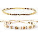 Set di braccialetti elasticizzati con perline di vetro&nbsp;MD3994-1-1