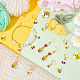 Maschenmarkierer mit Bienen- und Honigglas-Anhänger aus legierter Emaille mit Verriegelung HJEW-PH01865-5