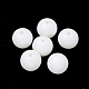 環境に優しいプラスチック模造真珠ビーズ  マット  グレードA  ラウンド  ホワイト  8x7.5mm  穴：1.5mm MACR-S289-8mm-01-1