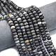 Нити натуральных африканских черных опаловых бусин G-P575-A31-8x5mm-1