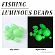 Superfindings 530pcs 11 styles perles de pêche lueur lumineuses en plastique perles de plate-forme de forme ovale matériel de pêche rond outils flottants œufs pour plates-formes pêche en bateau et à la plage FIND-FH0002-92-2