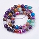 Natural Agate Beads Strands G-H1593-8mm-6-2