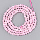 Нити бусин из натурального розового кварца с покрытием цвета AB G-T144-A07-02-2