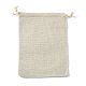 コットンラッピングポーチ巾着袋  ギフトサシェバッグ  モスリンバッグ再利用可能なティーバッグ  小麦  17x12cm ABAG-R011-13x18-2