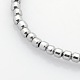 Drum Electroplate Non-magnetic Synthetic Hematite Beads Strands G-P046-05-3
